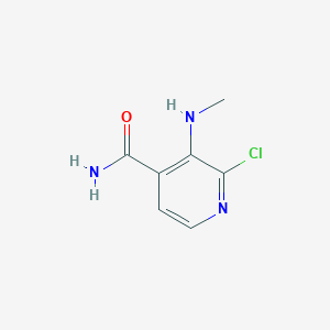 molecular formula C7H8ClN3O B13672212 2-Chloro-3-(methylamino)isonicotinamide 