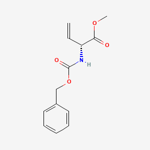 molecular formula C13H15NO4 B1367229 (R)-Methyl 2-(((benzyloxy)carbonyl)amino)but-3-enoate CAS No. 98854-91-2