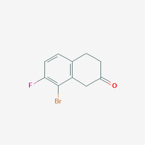 molecular formula C10H8BrFO B13672305 8-Bromo-7-fluoro-3,4-dihydronaphthalen-2(1H)-one 