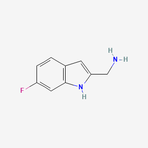 molecular formula C9H9FN2 B13672322 (6-Fluoro-1H-indol-2-yl)methanamine 