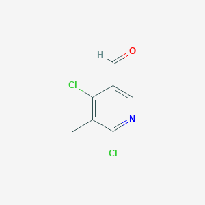 molecular formula C7H5Cl2NO B13672328 4,6-Dichloro-5-methylnicotinaldehyde 