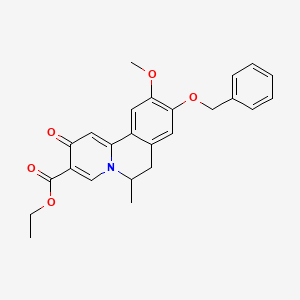 molecular formula C25H25NO5 B13672350 Ethyl 9-(Benzyloxy)-10-methoxy-6-methyl-2-oxo-6,7-dihydro-2H-pyrido[2,1-a]isoquinoline-3-carboxylate 