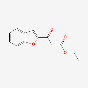 molecular formula C13H12O4 B1367238 Ethyl 3-(benzofuran-2-yl)-3-oxopropanoate CAS No. 78917-44-9