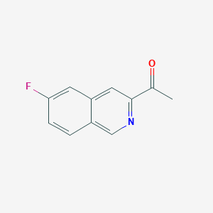 molecular formula C11H8FNO B13672394 1-(6-Fluoroisoquinolin-3-yl)ethanone 