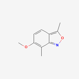 molecular formula C10H11NO2 B13672409 6-Methoxy-3,7-dimethylbenzo[c]isoxazole 