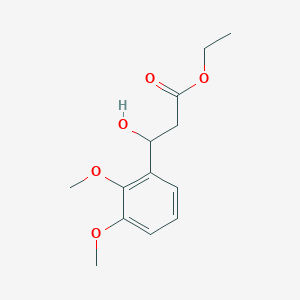molecular formula C13H18O5 B13672417 Ethyl 3-(2,3-dimethoxyphenyl)-3-hydroxypropanoate 