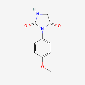 molecular formula C10H10N2O3 B1367244 3-(4-Methoxyphenyl)imidazolidine-2,4-dione CAS No. 62101-55-7