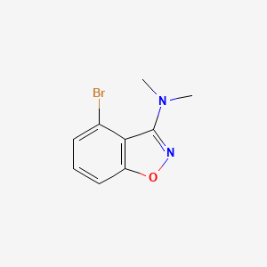 molecular formula C9H9BrN2O B13672442 4-Bromo-N,N-dimethylbenzo[d]isoxazol-3-amine 