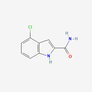 molecular formula C9H7ClN2O B13672456 4-chloro-1H-indole-2-carboxamide 