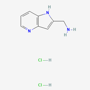 molecular formula C8H11Cl2N3 B13672464 (1H-Pyrrolo[3,2-b]pyridin-2-yl)methanamine dihydrochloride 