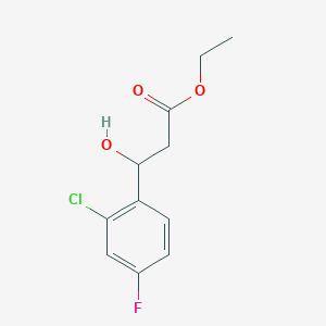 molecular formula C11H12ClFO3 B13672471 Ethyl 3-(2-chloro-4-fluorophenyl)-3-hydroxypropanoate 