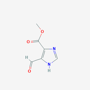 molecular formula C6H6N2O3 B1367248 Methyl 5-formyl-1H-imidazole-4-carboxylate CAS No. 85110-06-1