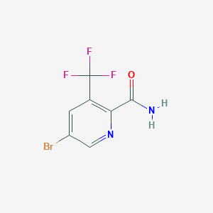 molecular formula C7H4BrF3N2O B13672489 5-Bromo-3-(trifluoromethyl)picolinamide 