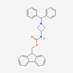 molecular formula C31H28N2O2 B13672502 (9H-Fluoren-9-yl)methyl (1-benzhydrylazetidin-3-yl)carbamate 