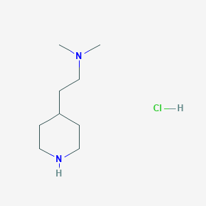 molecular formula C9H21ClN2 B13672520 N,N-Dimethyl-2-(piperidin-4-yl)ethanamine hydrochloride 