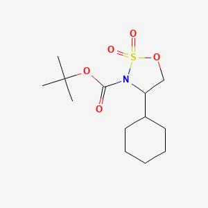 molecular formula C13H23NO5S B13672528 (S)-3-Boc-4-cyclohexyl-1,2,3-oxathiazolidine 2,2-Dioxide 