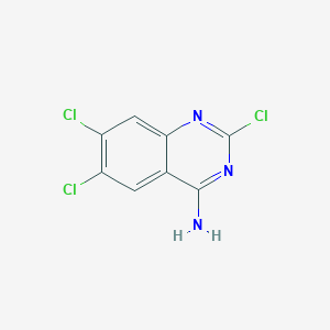 molecular formula C8H4Cl3N3 B13672542 2,6,7-Trichloroquinazolin-4-amine 