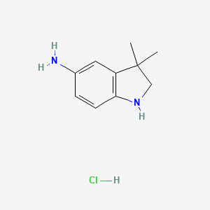 molecular formula C10H15ClN2 B13672564 3,3-Dimethylindolin-5-amine hydrochloride 