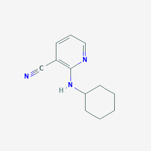 molecular formula C12H15N3 B1367258 2-(Cyclohexylamino)nicotinonitrile CAS No. 77276-34-7