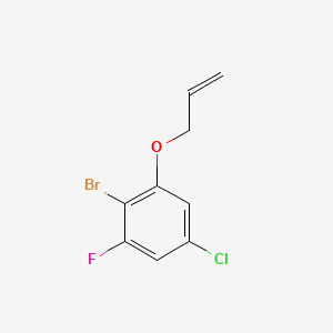molecular formula C9H7BrClFO B13672588 1-(Allyloxy)-2-bromo-5-chloro-3-fluorobenzene 