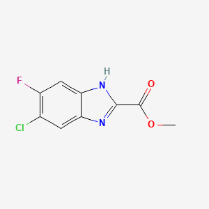 molecular formula C9H6ClFN2O2 B13672591 Methyl 6-Chloro-5-fluorobenzimidazole-2-carboxylate 