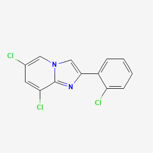 molecular formula C13H7Cl3N2 B13672608 6,8-Dichloro-2-(2-chlorophenyl)imidazo[1,2-a]pyridine 
