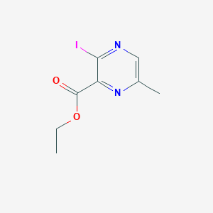 molecular formula C8H9IN2O2 B13672622 Ethyl 3-iodo-6-methylpyrazine-2-carboxylate 