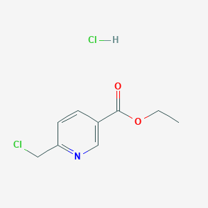 molecular formula C9H11Cl2NO2 B13672626 Ethyl 6-(chloromethyl)nicotinate hydrochloride 