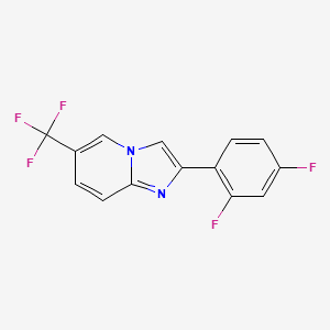 molecular formula C14H7F5N2 B13672634 2-(2,4-Difluorophenyl)-6-(trifluoromethyl)imidazo[1,2-a]pyridine 
