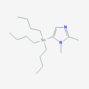 molecular formula C17H34N2Sn B1367266 1,2-Dimethyl-5-(tributylstannyl)imidazole CAS No. 86051-75-4
