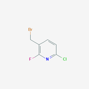 molecular formula C6H4BrClFN B13672671 3-(Bromomethyl)-6-chloro-2-fluoropyridine 