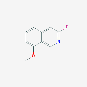 molecular formula C10H8FNO B13672685 3-Fluoro-8-methoxyisoquinoline 