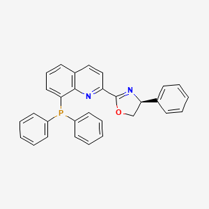 molecular formula C30H23N2OP B13672686 (S)-2-(8-(Diphenylphosphino)quinolin-2-yl)-4-phenyl-4,5-dihydrooxazole 