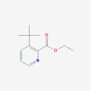 molecular formula C12H17NO2 B13672746 Ethyl 3-(tert-butyl)picolinate 