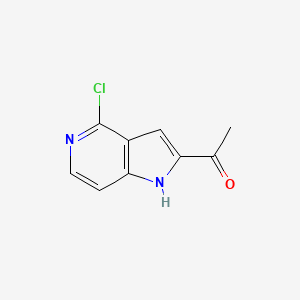 molecular formula C9H7ClN2O B13672762 1-(4-Chloro-1H-pyrrolo[3,2-c]pyridin-2-yl)ethanone 