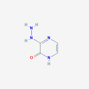 molecular formula C4H6N4O B13672772 3-Hydrazinylpyrazin-2(1H)-one 