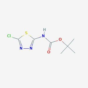 molecular formula C7H10ClN3O2S B13672779 tert-Butyl (5-chloro-1,3,4-thiadiazol-2-yl)carbamate 