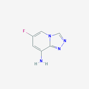 molecular formula C6H5FN4 B13672786 6-Fluoro-[1,2,4]triazolo[4,3-a]pyridin-8-amine 