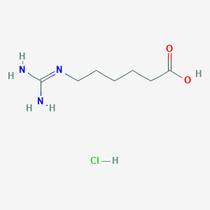 molecular formula C7H16ClN3O2 B1367280 6-Guanidinohexanoic acid hydrochloride CAS No. 72198-14-2