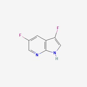 molecular formula C7H4F2N2 B13672801 3,5-Difluoro-1H-pyrrolo[2,3-b]pyridine 