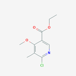 molecular formula C10H12ClNO3 B13672822 Ethyl 6-chloro-4-methoxy-5-methylnicotinate 