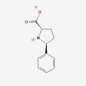 molecular formula C11H13NO2 B1367283 (2S,5S)-5-phenylpyrrolidine-2-carboxylic acid CAS No. 917615-20-4