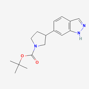 molecular formula C16H21N3O2 B13672836 6-(1-Boc-3-pyrrolidinyl)-1H-indazole 
