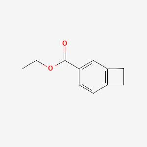 molecular formula C11H12O2 B13672843 Ethyl bicyclo[4.2.0]octa-1,3,5-triene-3-carboxylate 