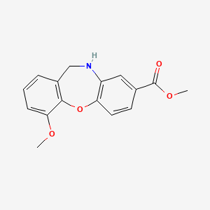 molecular formula C16H15NO4 B1367285 Methyl 4-methoxy-10,11-dihydrodibenzo[b,f][1,4]oxazepine-8-carboxylate 