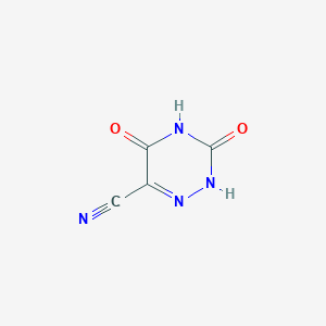 molecular formula C4H2N4O2 B13672858 3,5-Dioxo-2,3,4,5-tetrahydro-1,2,4-triazine-6-carbonitrile CAS No. 88796-54-7