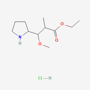 molecular formula C11H22ClNO3 B13672859 Ethyl (2R,3R)-3-Methoxy-2-methyl-3-[(S)-2-pyrrolidinyl]propanoate Hydrochloride 
