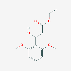 molecular formula C13H18O5 B13672867 Ethyl 3-(2,6-dimethoxyphenyl)-3-hydroxypropanoate 