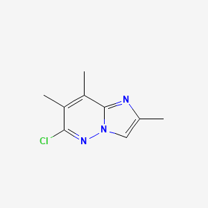 molecular formula C9H10ClN3 B13672890 6-Chloro-2,7,8-trimethylimidazo[1,2-b]pyridazine 