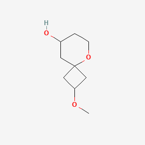 molecular formula C9H16O3 B13672896 2-Methoxy-5-oxaspiro[3.5]nonan-8-ol 